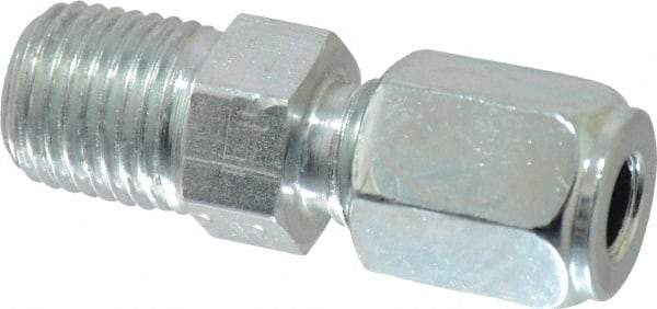 Parker - Metal Flareless Bite Tube Male Connector - 1/4 NPTF - Benchmark Tooling