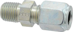 Parker - Metal Flareless Bite Tube Male Connector - 1/4 NPTF - Benchmark Tooling