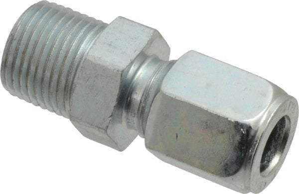 Parker - Metal Flareless Bite Tube Male Connector - 3/8 NPTF - Benchmark Tooling