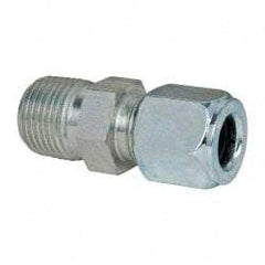 Parker - Metal Flareless Bite Tube Male Connector - 1/2 NPTF - Benchmark Tooling