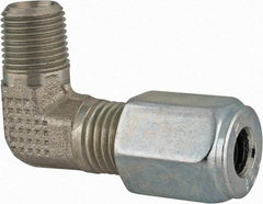 Parker - Metal Flareless Bite Tube Male Elbow - 1/8 NPTF - Benchmark Tooling