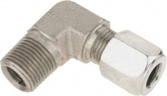 Parker - Metal Flareless Bite Tube Male Elbow - 3/8 NPTF - Benchmark Tooling