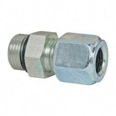 Parker - Metal Flareless Bite Tube Straight Thread Connectors - 1/2-20" Thread - Benchmark Tooling