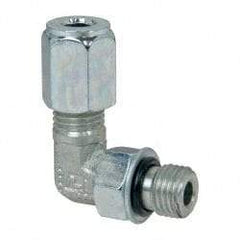 Parker - Metal Flareless Bite Tube Straight Thread Elbow - 7/16-20" Thread - Benchmark Tooling