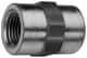 Parker - 3/8 Female Thread, Zinc Plated Steel Industrial Pipe Coupling - FNPTF, 6,000 psi - Benchmark Tooling
