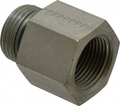 Parker - 1-1/16 - 12 Male Thread x 3/4 Female Thread, Zinc Plated Steel Industrial Pipe Adapter - Male Straight Thread O-Ring x Female NPTF, 4,000 psi - Benchmark Tooling