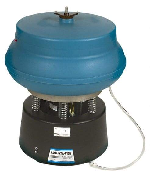 Raytech - 0.75 Cu Ft, 1/3 hp, Wet/Dry Operation Vibratory Tumbler - Adjustable Amplitude, Flow Through Drain - Benchmark Tooling