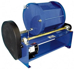 Made in USA - 4 Gal Capacity Rotary Tumbler - 1/3 hp Motor, 28" Long x 21-1/2" High x 13" Deep - Benchmark Tooling