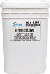 Made in USA - Medium Grade Smooth Glass Bead - 60 to 120 Grit, 50 Lb Pail - Benchmark Tooling