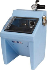 Made in USA - 220V 2 Hand Sandblaster - Pressure Feed, 25" CFM at 100 PSI - Benchmark Tooling