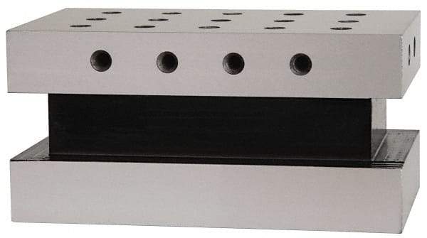 Suburban Tool - 3-1/2" Wide x 6" Deep x 3" High Steel Precision-Ground Angle Plate - Standard Plate, Machined Holes on Surface, Open End, Single Plate - Benchmark Tooling