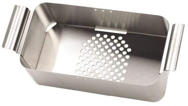 L&R Ultrasonic - Stainless Steel Parts Washer Basket - 6" High x 228.6mm Wide x 393.7mm Long, Use with Ultrasonic Cleaners - Benchmark Tooling