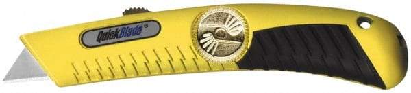 PHC - Retractable Utility Knife - Yellow Metal Handle, 1 Blade Included - Benchmark Tooling