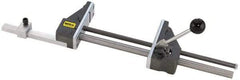 Heinrich - 12-3/4" Jaw Opening Capacity x 3" Throat Depth, Horizontal Drill Press Vise - 5-21/32" Wide Jaw, Stationary Base, Standard Speed, 27-3/8" OAL x 1-3/4" Overall Height - Benchmark Tooling