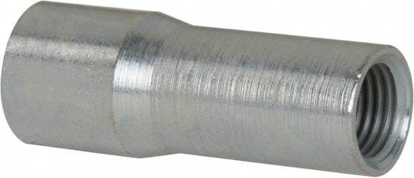 Schaefer Brush - 2" Long, 3/8" NPT Female, Galvanized Steel Adapter - 1" Diam, 1/4" NPT Female, For Use with Tube Brushes & Scrapers - Benchmark Tooling