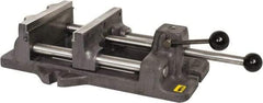 Heinrich - 8-3/16" Jaw Opening Capacity x 2" Throat Depth, Horizontal Drill Press Vise - 8" Wide x 8-3/16" High Jaw, Stationary Base, Standard Speed - Benchmark Tooling