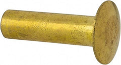 Made in USA - #8-32 Thread Barrel, Brass Sex Bolt & Binding Post - Uncoated, 3/4" Long Barrel - Benchmark Tooling