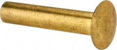 Made in USA - #8-32 Thread Barrel, Brass Sex Bolt & Binding Post - Uncoated, 1" Long Barrel - Benchmark Tooling