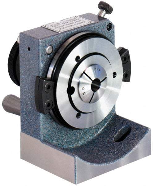 Harig - 5C Compatible, 24 Increment, Horizontal Standard Collet Indexer - 3" High Center, 1" Max Collet Capacity, 4" Wide x 3-1/4" Deep Base, 5-41/64" Overall Height, Manual Operation - Benchmark Tooling