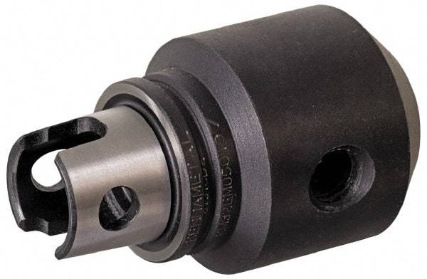 Kennametal - KM80ATC Modular Connection 1-1/4" Hole End Mill Holder/Adapter - 2-1/2" Nose Diam, 90mm Projection, Through-Spindle Coolant - Exact Industrial Supply