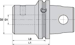 Kennametal - KM63XMZ Modular Connection 3/4" Hole End Mill Holder/Adapter - 1-3/4" Nose Diam, 65mm Projection, Through-Spindle Coolant - Exact Industrial Supply