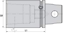 Kennametal - KM63XMZ, 4.724 Inch Long, Modular Tool Holding Extension - 2.48 Inch Body Diameter x 6.299 Inch Overall Length - Exact Industrial Supply