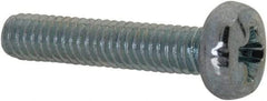 Value Collection - M2.5x0.45, 12mm Length Under Head Phillips Drive Machine Screw - Pan Head, Grade 4.8 Steel, Zinc-Plated Finish, Without Washer - Benchmark Tooling