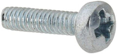 Value Collection - M2x0.40, 8mm Length Under Head Phillips Drive Machine Screw - Pan Head, Grade 4.8 Steel, Zinc-Plated Finish, Without Washer - Benchmark Tooling