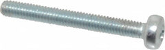 Value Collection - M3x0.50, 25mm Length Under Head Phillips Drive Machine Screw - Pan Head, Grade 4.8 Steel, Zinc-Plated Finish, Without Washer - Benchmark Tooling