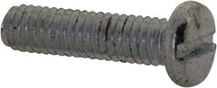 Value Collection - M2.5x0.45, 10mm Length Under Head Slotted Drive Machine Screw - Pan Head, Grade 4.8 Steel, Zinc-Plated Finish, Without Washer - Benchmark Tooling