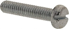 Value Collection - M2.5x0.45, 12mm Length Under Head Slotted Drive Machine Screw - Pan Head, Grade 4.8 Steel, Zinc-Plated Finish, Without Washer - Benchmark Tooling