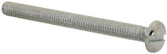 Value Collection - M4x0.70, 45mm Length Under Head Slotted Drive Machine Screw - Pan Head, Grade 4.8 Steel, Zinc-Plated Finish, Without Washer - Benchmark Tooling