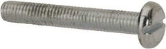 Value Collection - M5x0.80, 35mm Length Under Head Slotted Drive Machine Screw - Pan Head, Grade 4.8 Steel, Zinc-Plated Finish, Without Washer - Benchmark Tooling