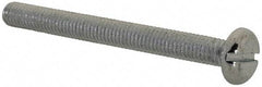 Value Collection - M5x0.80, 50mm Length Under Head Slotted Drive Machine Screw - Pan Head, Grade 4.8 Steel, Zinc-Plated Finish, Without Washer - Benchmark Tooling