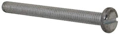 Value Collection - M6x1.00, 60mm Length Under Head Slotted Drive Machine Screw - Pan Head, Grade 4.8 Steel, Zinc-Plated Finish, Without Washer - Benchmark Tooling