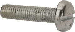 Value Collection - M8x1.25, 35mm Length Under Head Slotted Drive Machine Screw - Pan Head, Grade 4.8 Steel, Zinc-Plated Finish, Without Washer - Benchmark Tooling