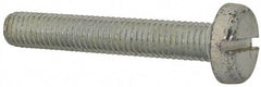 Value Collection - M8x1.25, 50mm Length Under Head Slotted Drive Machine Screw - Pan Head, Grade 4.8 Steel, Zinc-Plated Finish, Without Washer - Benchmark Tooling