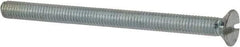 Value Collection - M6x1.00, 80mm OAL Slotted Drive Machine Screw - Flat Head, Grade 4.8 Steel, Zinc-Plated Finish, Without Washer - Benchmark Tooling