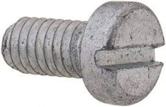 Value Collection - M2.5x0.45, 5mm Length Under Head Slotted Drive Machine Screw - Cheese Head, Grade 4.8 Steel, Zinc-Plated Finish, Without Washer - Benchmark Tooling