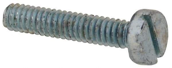 Value Collection - M2x0.40, 10mm Length Under Head Slotted Drive Machine Screw - Cheese Head, Grade 4.8 Steel, Zinc-Plated Finish, Without Washer - Benchmark Tooling