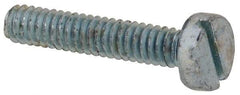 Value Collection - M2x0.40, 10mm Length Under Head Slotted Drive Machine Screw - Cheese Head, Grade 4.8 Steel, Zinc-Plated Finish, Without Washer - Benchmark Tooling