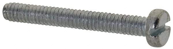 Value Collection - M2x0.40, 16mm Length Under Head Slotted Drive Machine Screw - Cheese Head, Grade 4.8 Steel, Zinc-Plated Finish, Without Washer - Benchmark Tooling