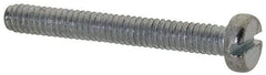 Value Collection - M2x0.40, 16mm Length Under Head Slotted Drive Machine Screw - Cheese Head, Grade 4.8 Steel, Zinc-Plated Finish, Without Washer - Benchmark Tooling