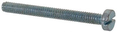 Value Collection - M2x0.50, 20mm Length Under Head Slotted Drive Machine Screw - Cheese Head, Grade 4.8 Steel, Zinc-Plated Finish, Without Washer - Benchmark Tooling