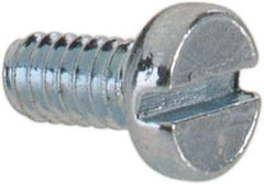 Value Collection - M2x0.40, 4mm Length Under Head Slotted Drive Machine Screw - Cheese Head, Grade 4.8 Steel, Zinc-Plated Finish, Without Washer - Benchmark Tooling