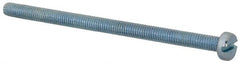 Value Collection - M3x0.50, 50mm Length Under Head Slotted Drive Machine Screw - Cheese Head, Grade 4.8 Steel, Zinc-Plated Finish, Without Washer - Benchmark Tooling