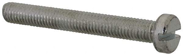 Value Collection - M5x0.80, 40mm Length Under Head Slotted Drive Machine Screw - Cheese Head, Grade 4.8 Steel, Zinc-Plated Finish, Without Washer - Benchmark Tooling