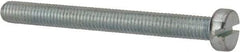 Value Collection - M5x0.80, 50mm Length Under Head Slotted Drive Machine Screw - Cheese Head, Grade 4.8 Steel, Zinc-Plated Finish, Without Washer - Benchmark Tooling
