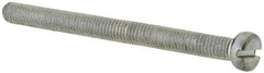 Value Collection - M5x0.80, 60mm Length Under Head Slotted Drive Machine Screw - Cheese Head, Grade 4.8 Steel, Zinc-Plated Finish, Without Washer - Benchmark Tooling