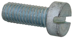 Value Collection - M8x1.25, 20mm Length Under Head Slotted Drive Machine Screw - Cheese Head, Grade 4.8 Steel, Zinc-Plated Finish, Without Washer - Benchmark Tooling